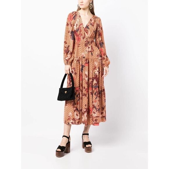 ulla johnson linnea silk dress garden rose US8 - Picture 7 of 12